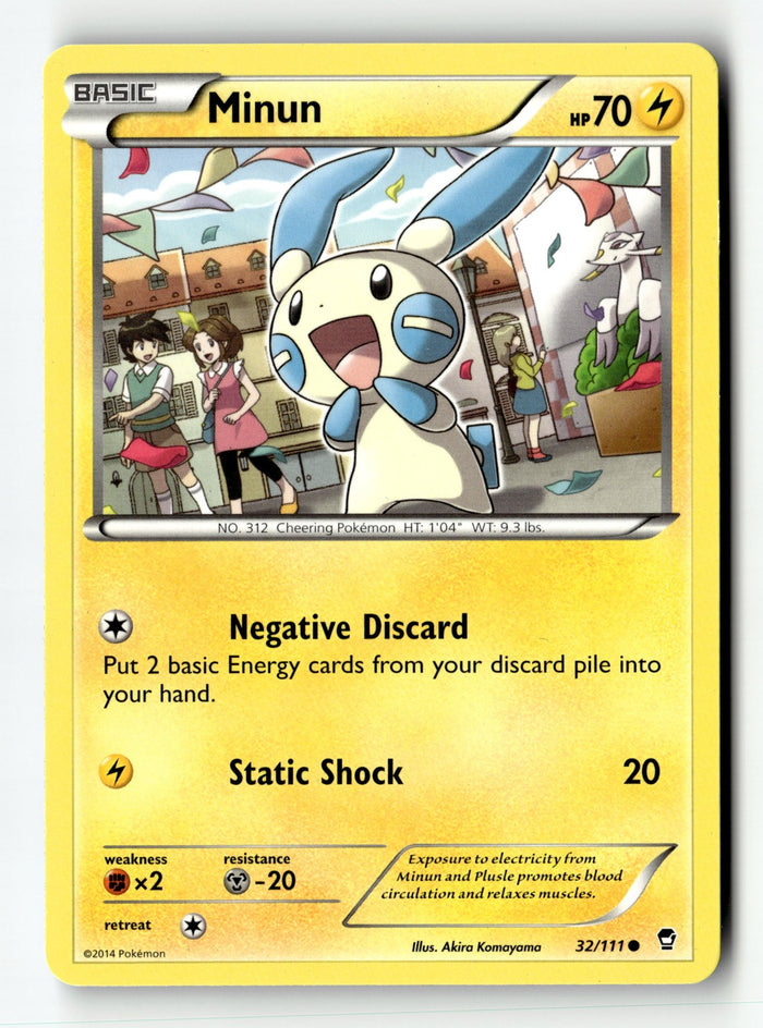 Pokemon Card Minun LP XY - Furious Fists 32/111