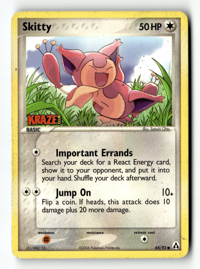 Pokemon Card Skitty LP Legend Maker 64/92 KRAZE Club