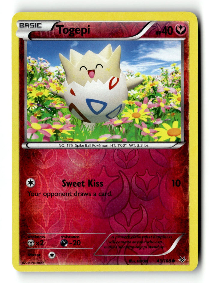 Pokemon Card Togepi Reverse Holo LP XY - Roaring Skies 43/108