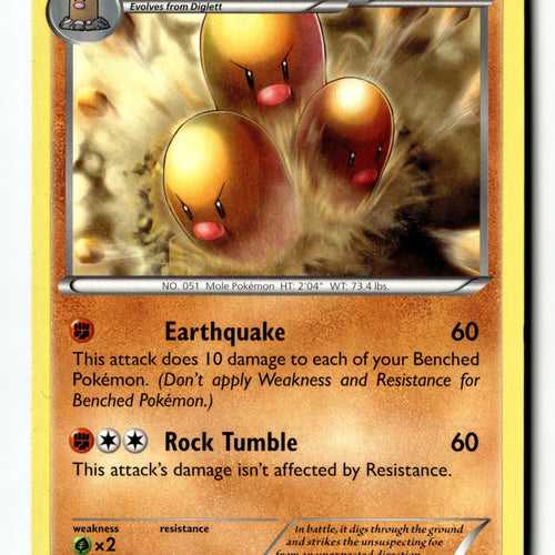 Pokemon Card Dugtrio LP XY Base Set Rare 59/146