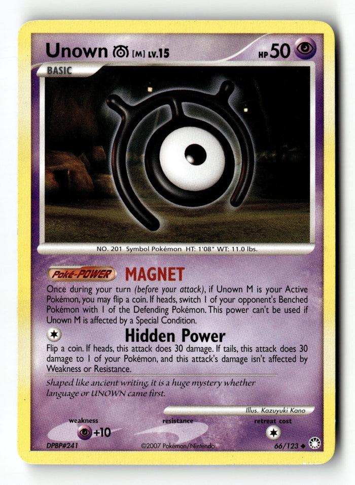 Pokemon Card Unown [M] LP Mysterious Treasures 66/123