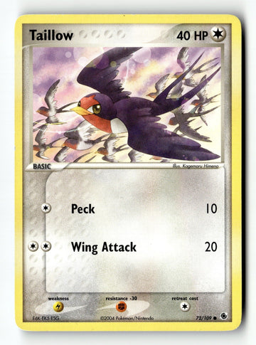 Pokemon Card Taillow LP Ruby and Sapphire 72/109