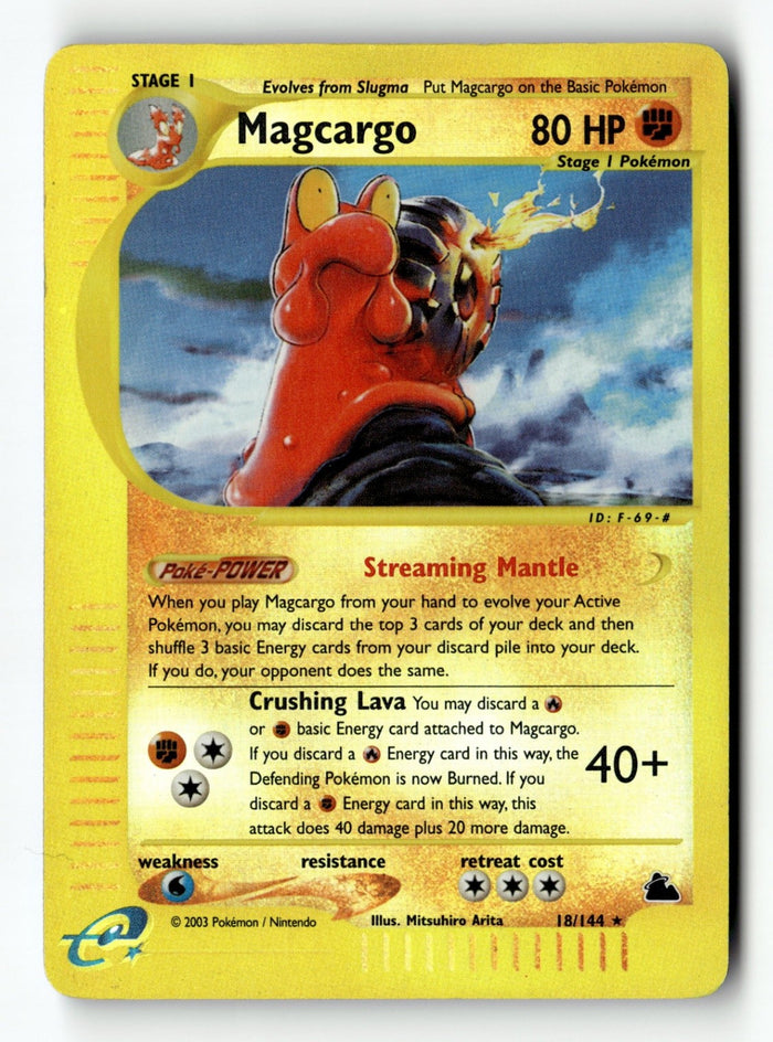 Pokemon Card Magcargo (18) Reverse Holo LP Skyridge 18/144
