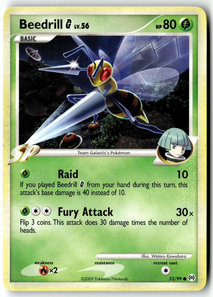 Pokemon Card Beedrill G LP Arceus Common 53/99