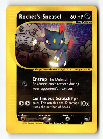 Pokemon Card Rocket's Sneasel - 5 Normal LP Best of Promos Promo 5