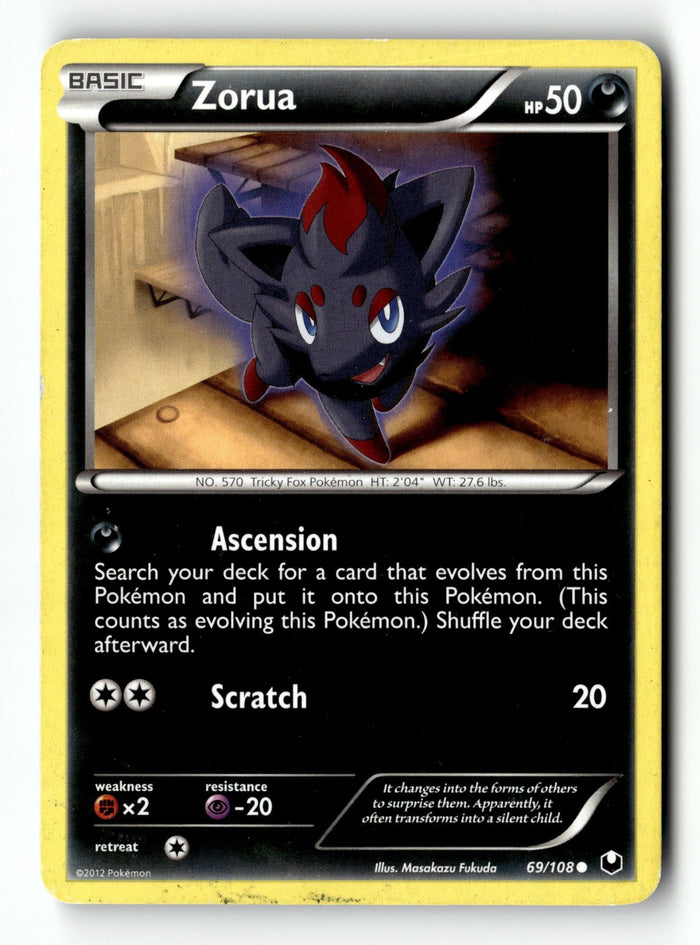 Pokemon Card Zorua (69) LP Dark Explorers 69/108