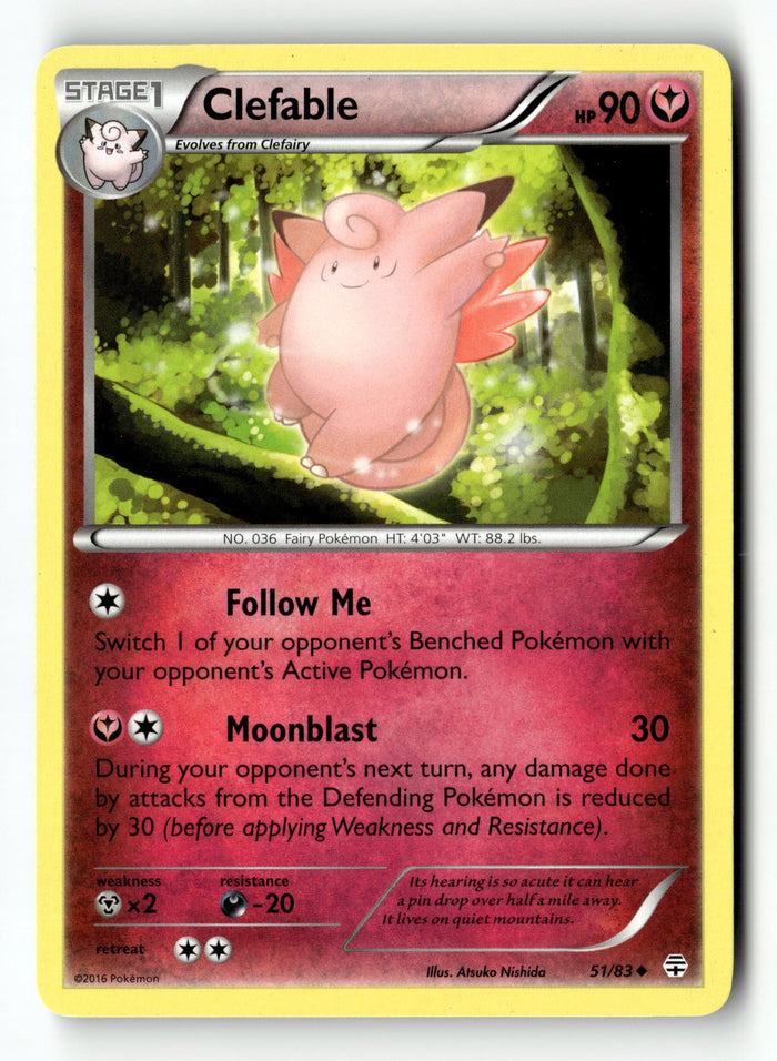 Pokemon Card Clefable LP XY - Furious Fists Uncommon 71/111