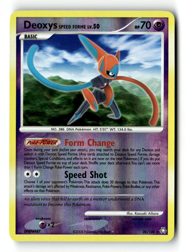 Pokemon Card Deoxys Speed Forme LP Legends Awakened Reverse Holo Rare 26/146