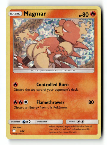Pokemon Card Magmar - 3/12 Holo LP McDonald's Promos 2019 3/12