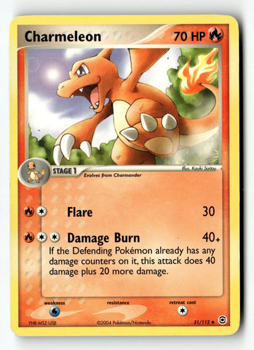Pokemon Card Charmeleon LP FireRed & LeafGreen Uncommon 31/112