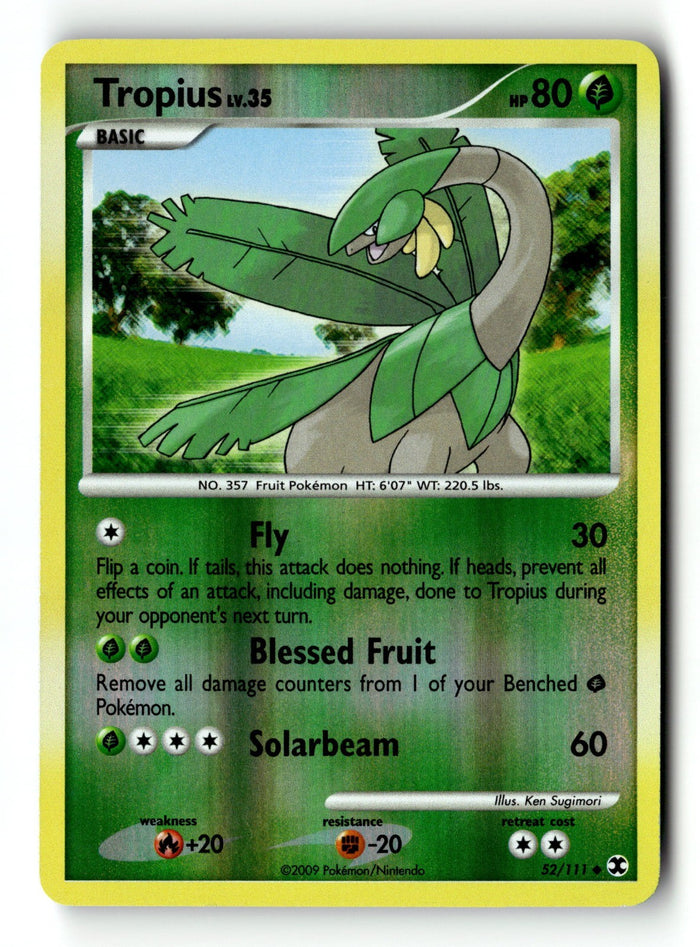 Pokemon Card Tropius Reverse Holo LP Rising Rivals 52/111
