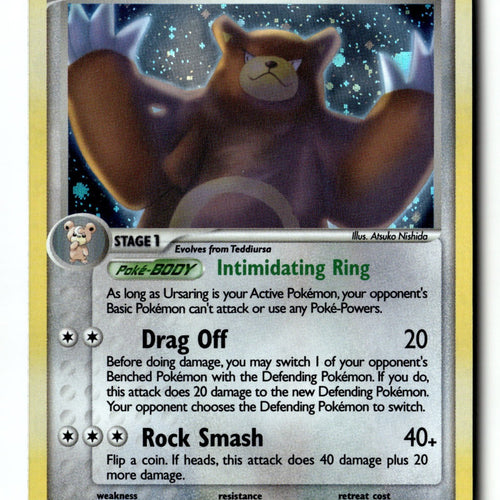 Pokemon Card Ursaring Holo LP Unseen Forces 18/115