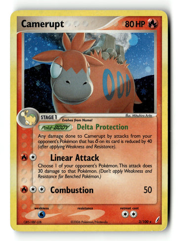 Pokemon Card Camerupt LP Crystal Guardians Holo Rare 3/100