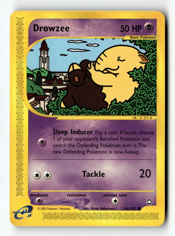 Pokemon Card Drowzee (74b) LP Aquapolis Common 074b/147