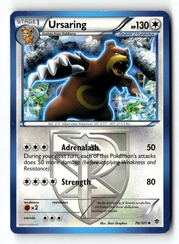 Pokemon Card Ursaring (Team Plasma) LP Plasma Blast 76/101