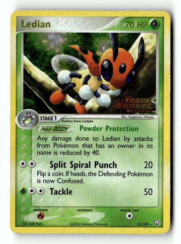 Pokemon Card Ledian LP Team Rocket Returns Reverse Holo Rare 23/109