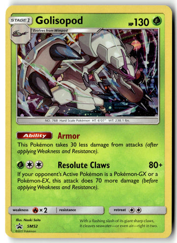 Pokemon Card Golisopod LP SM Promos Promo SM52