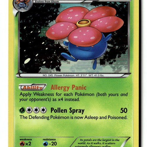 Pokemon Card Vileplume Holo LP Boundaries Crossed 3/149