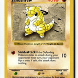 Pokemon Card Sandshrew Unlimited LP Base Set (Shadowless) 062/102