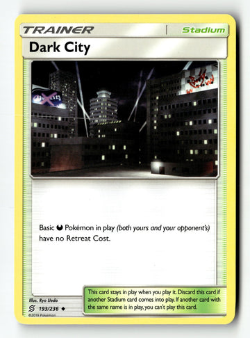 Pokemon Card Dark City LP SM - Unified Minds Uncommon 193/236