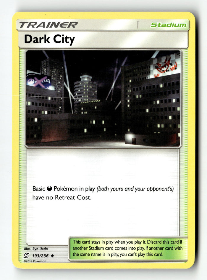 Pokemon Card Dark City LP SM - Unified Minds Uncommon 193/236