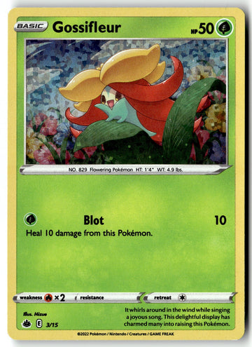 Pokemon Card Gossifleur - 3/15 LP McDonald's Promos 2022 Promo 003/015