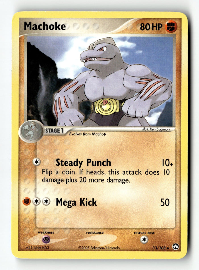 Pokemon Card Machoke Normal LP Power Keepers 33/108