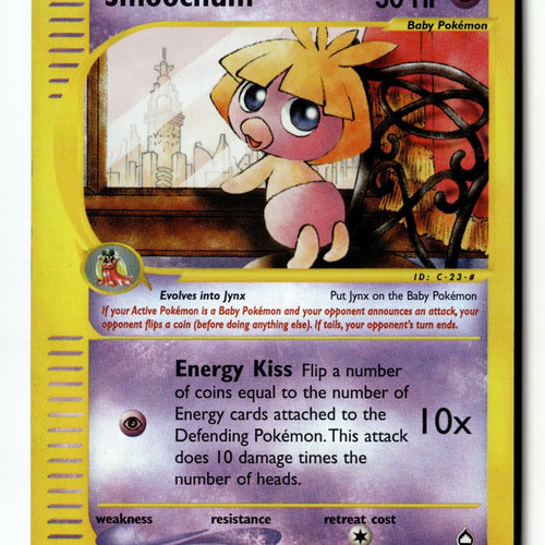 Pokemon Card Smoochum Reverse Holo LP Aquapolis 61/147