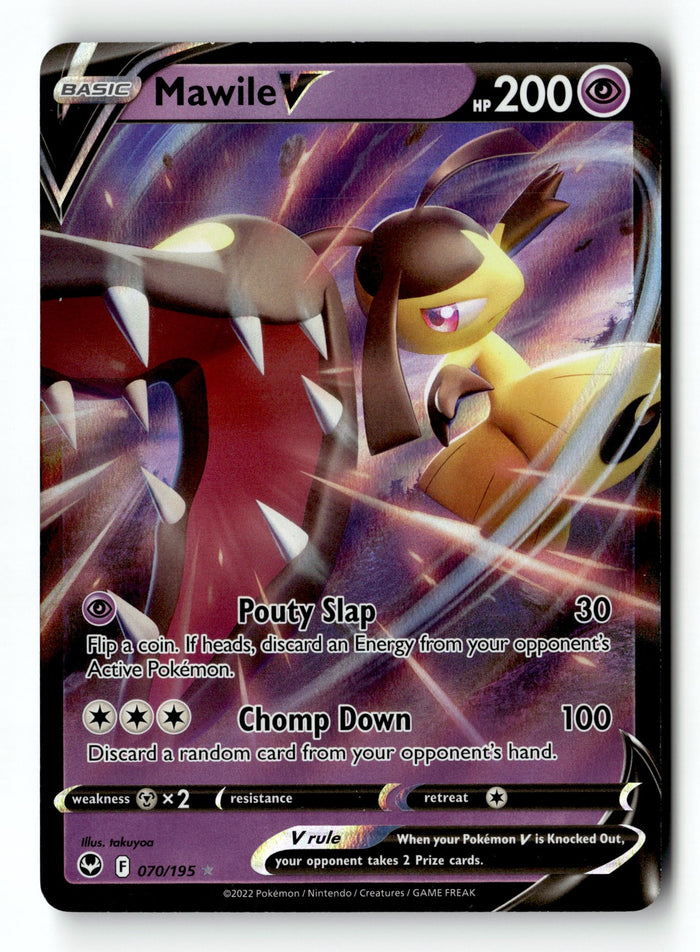 Pokemon Card Mawile V Holo LP SWSH12: Silver Tempest 070/195