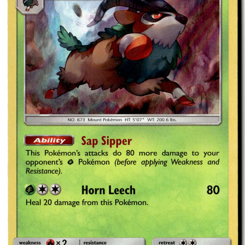 Pokemon Card Gogoat LP SM - Crimson Invasion Holo Rare 11/111