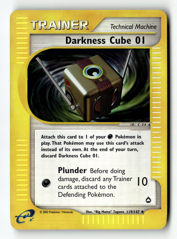 Pokemon Card Darkness Cube 01 LP Aquapolis Reverse Holo Uncommon 119/147
