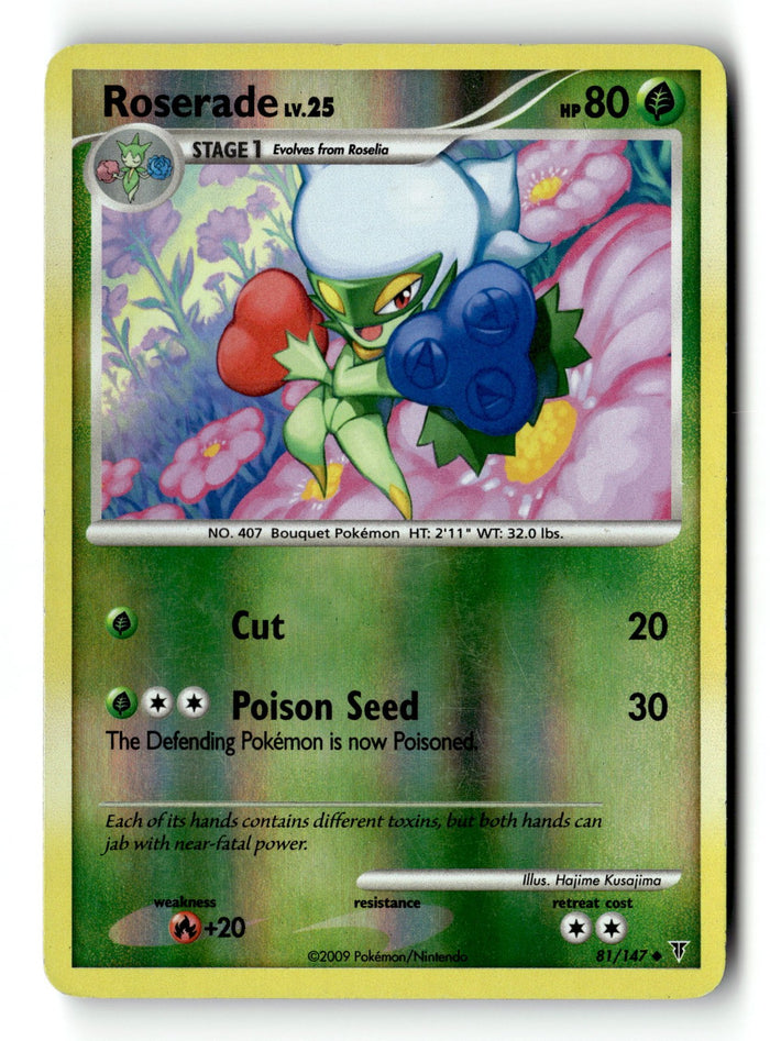Pokemon Card Roserade Reverse Holo LP Supreme Victors Uncommon 81/147