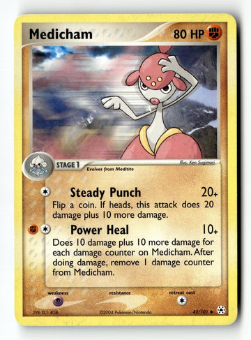 Pokemon Card Medicham LP Hidden Legends 42/101