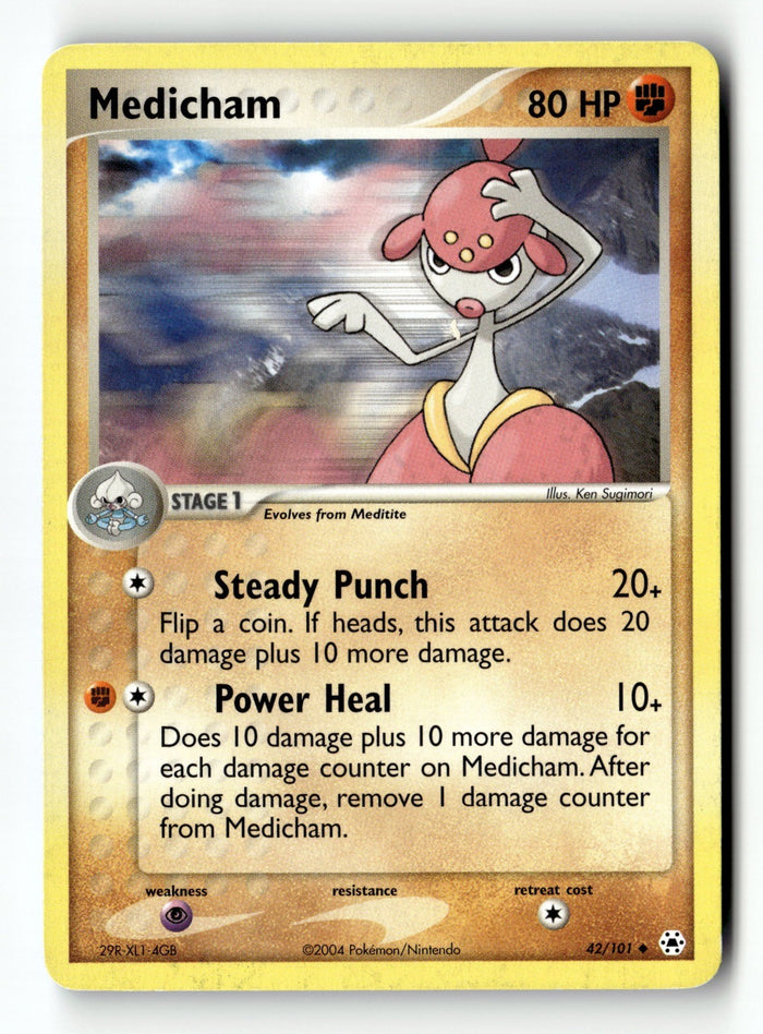 Pokemon Card Medicham LP Hidden Legends 42/101