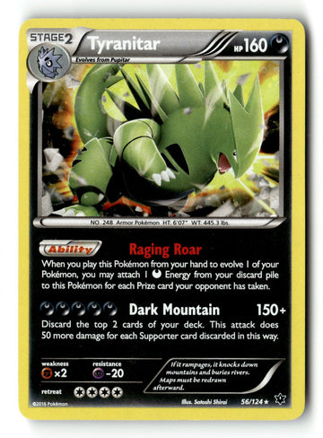 Pokemon Card Tyranitar - Cosmos Holo Fates Collide 056/124