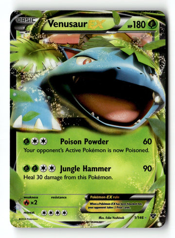 Pokemon Card Venusaur EX Holo LP XY Base Set 1/146
