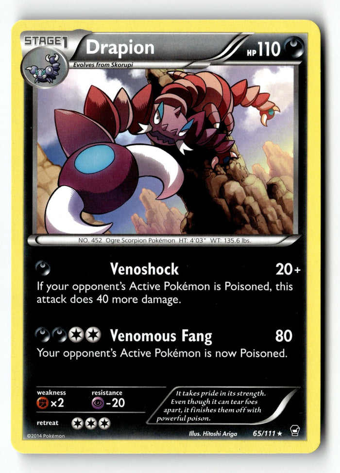 Pokemon Card Drapion LP XY - Furious Fists Rare 65/111