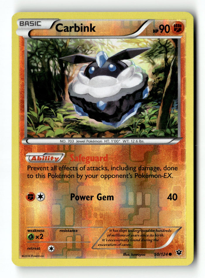 Pokemon Card Carbink (50) LP XY - Fates Collide Reverse Holo Common 50/124
