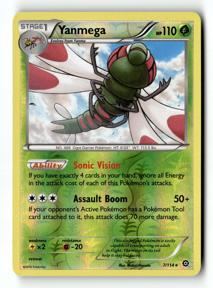 Pokemon Card Yanmega Reverse Holo LP XY - Steam Siege 7/114