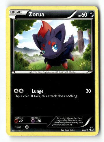 Pokemon Card Zorua LP Black and White 70/114