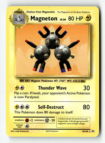 Pokemon Card Magneton - 38/108 (XY Evolutions) Normal LP Deck Exclusives 038/108