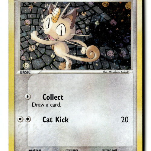 Pokemon Card Meowth Reverse Holo LP FireRed & LeafGreen 69/112