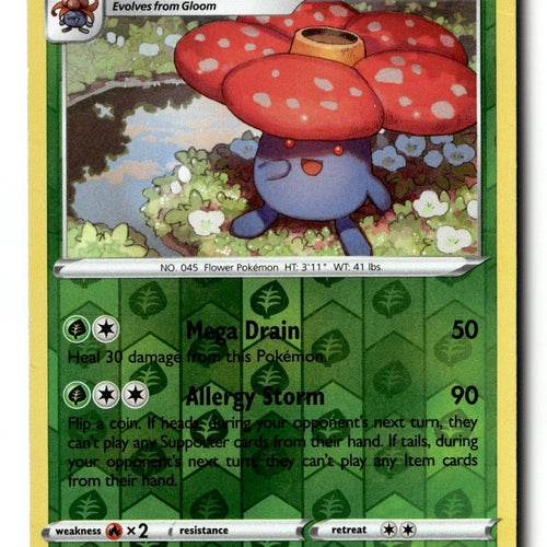 Pokemon Card Vileplume Reverse Holo LP SWSH11: Lost Origin 003/196