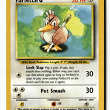 Pokemon Card Farfetch'd LP Base Set Uncommon 027/102