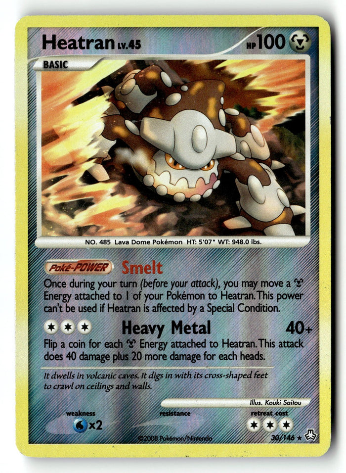 Pokemon Card Heatran (30) LP Legends Awakened Reverse Holo  Rare 30/146