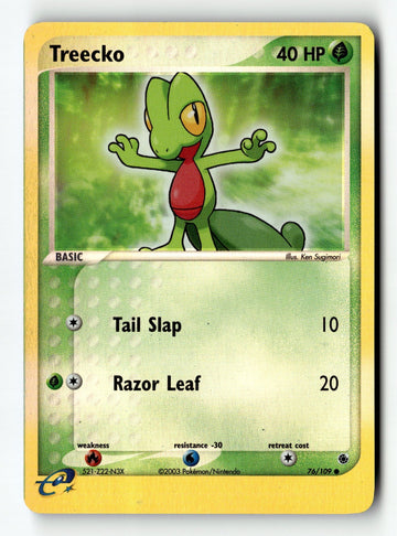 Pokemon Card Treecko - Reverse Holo LP Ruby and Sapphire 76/109