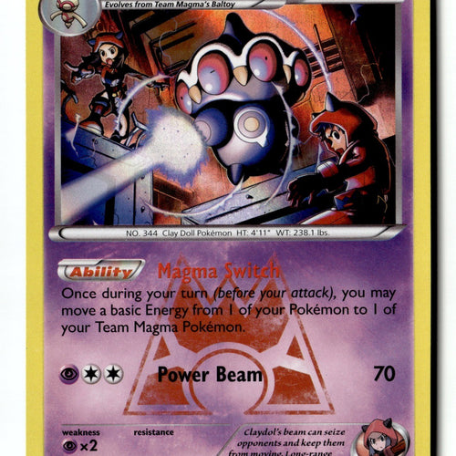 Pokemon Card Team Magma's Claydol Holo LP Double Crisis 11/34