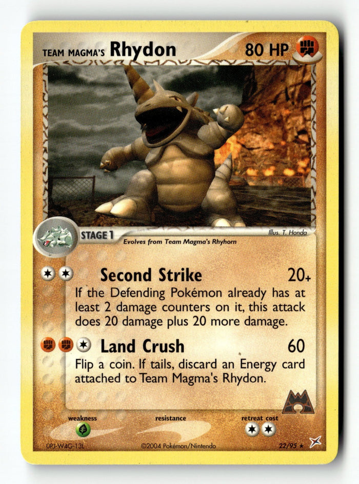 Pokemon Card Team Magma's Rhydon - LP Team Magma vs Team Aqua 22/95
