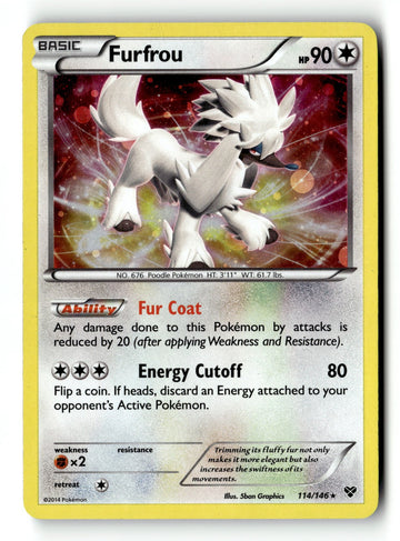 Pokemon Card Furfrou - 114/146 Cosmos Holo LP Blister Exclusives Promo 114/116