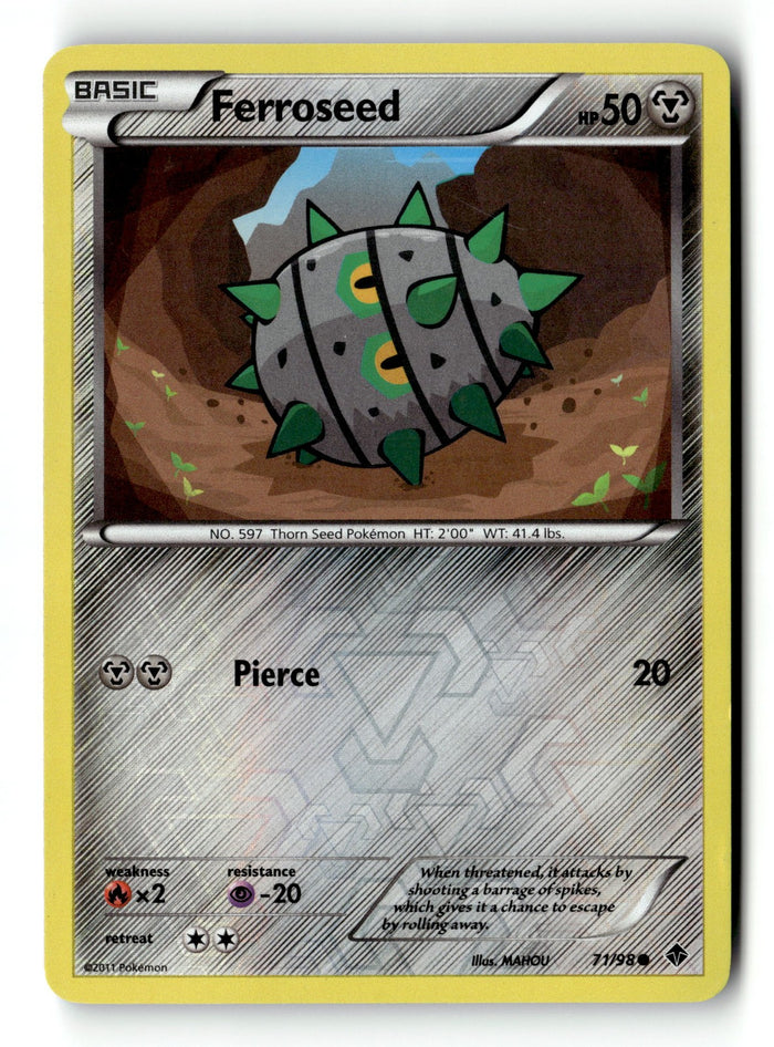 Pokemon Card Ferroseed (71) LP Emerging Powers Reverse Holo Common 71/98